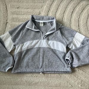 Victoria-s-secret Women's Grey and Blue Sweatshirt